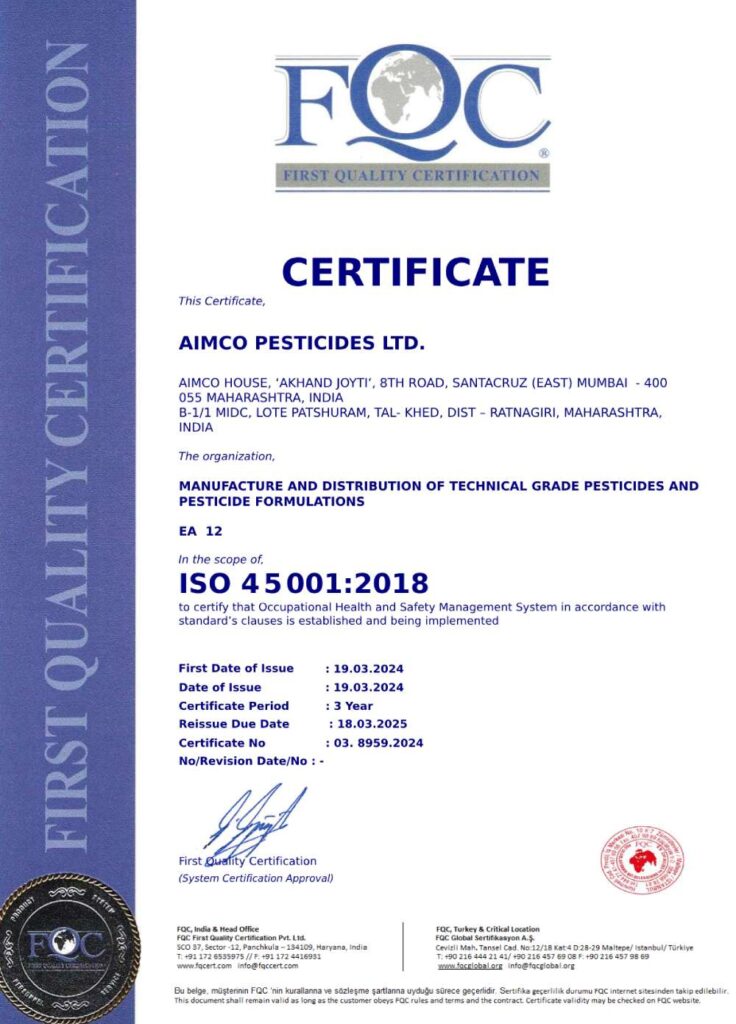 Aimco Rd Quality Control @ Aimco Pesticides